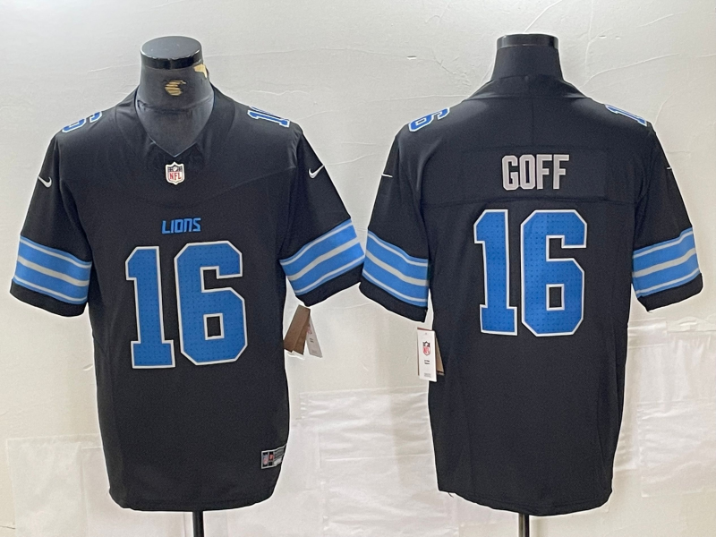 Men's Detroit Lions Jared Goff Black Vapor F.U.S.E. Limited Jersey