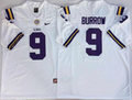 Men's LSU Tigers Joe Burrow White Player Game Jersey