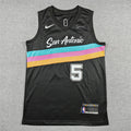 Men's San Antonio Spurs Stephon Castle Black 2025/26 Swingman Jersey - City Edition