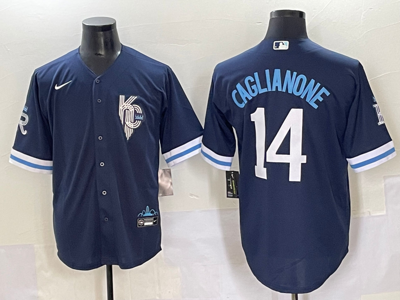 Men's Kansas City Royals Jac Caglianone Navy City Connect Limited Player Jersey
