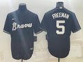 Men's Atlanta Braves Freedie Freeman Black Replica Baseball Jersey