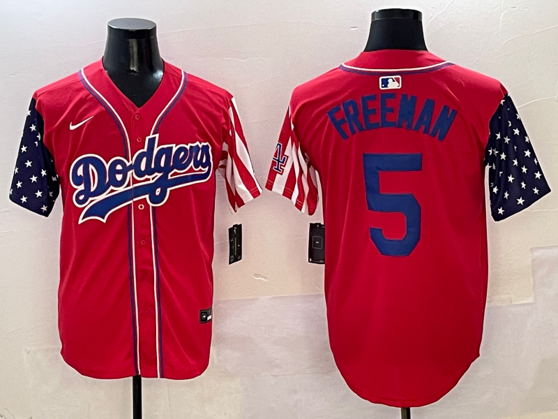 Men's Los Angeles Dodgers Freddie Freeman Red Player Jersey