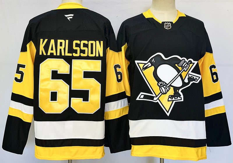 Men's Pittsburgh Penguins Erik Karlsson Fanatics Black Home Breakaway Jersey