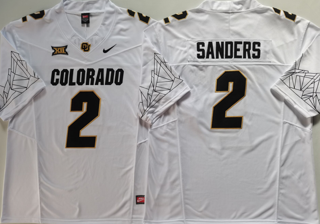 Men's Colorado Buffaloes Shedeur Sanders White Player Jersey