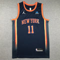 Men's New York Knicks Jalen Brunson Navy Swingman Jersey - Statement Edition