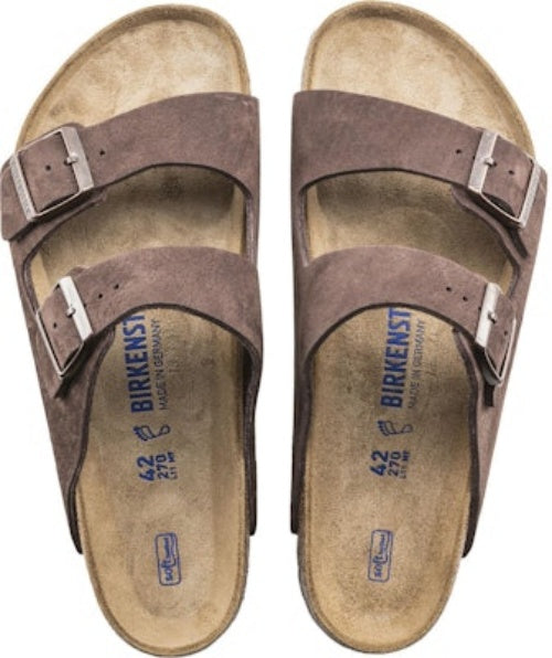 Birkenstock Arizona 1019007 Brown Suede Slide Sandals