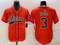 Men's Houston Astros Jeremy Pena Orange Replica Jersey Joint Edition