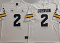 Men's Michigan Wolverines Will Johnson White Game Jersey