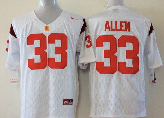 Men's USC Trojans Marcus Allen White Player Game Jersey