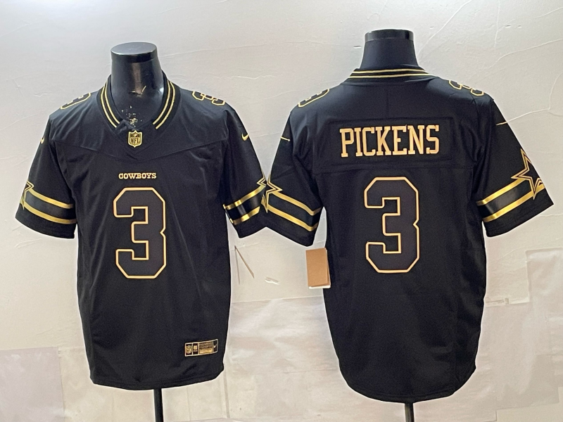 Men's Dallas Cowboys George Pickens Black Game Jersey