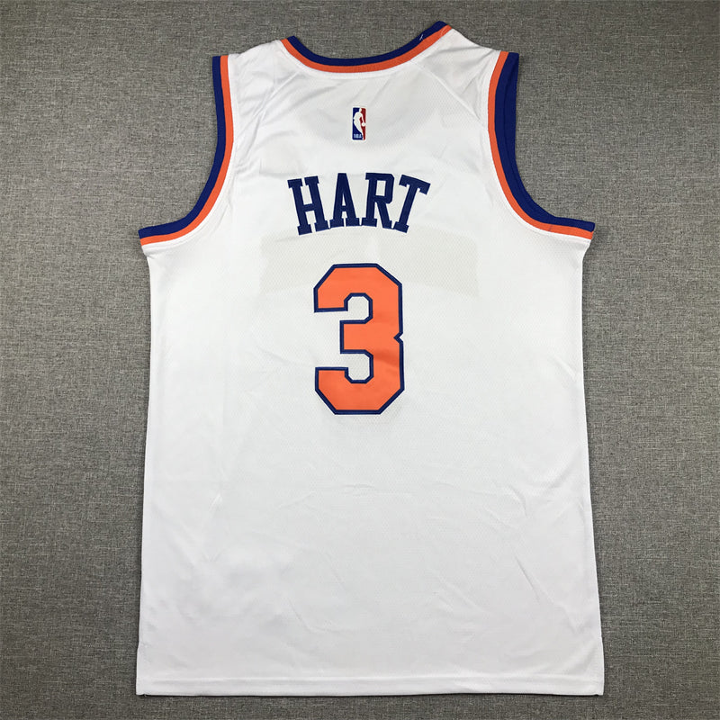 Men's New York Knicks Josh Hart White Swingman Jersey - Association Edition