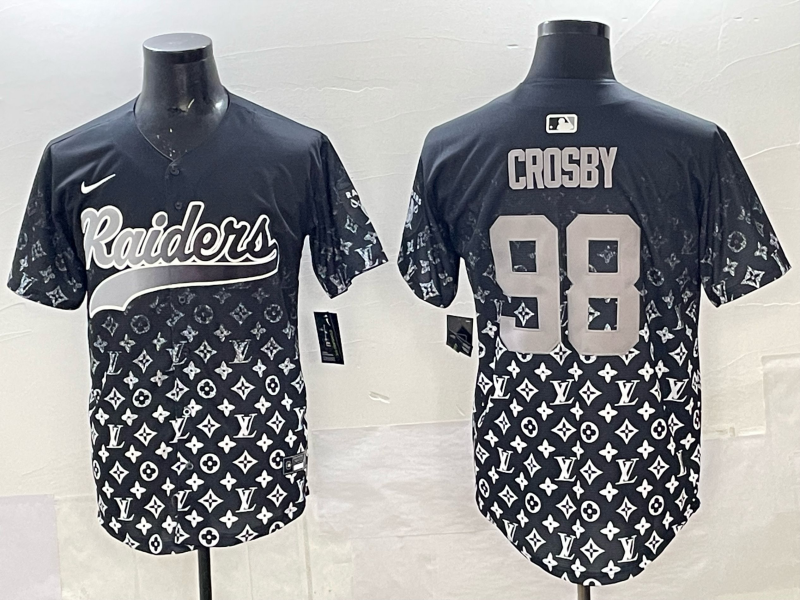 Men's Las Vegas Raiders Maxx Crosby Black Team Player Game Jersey