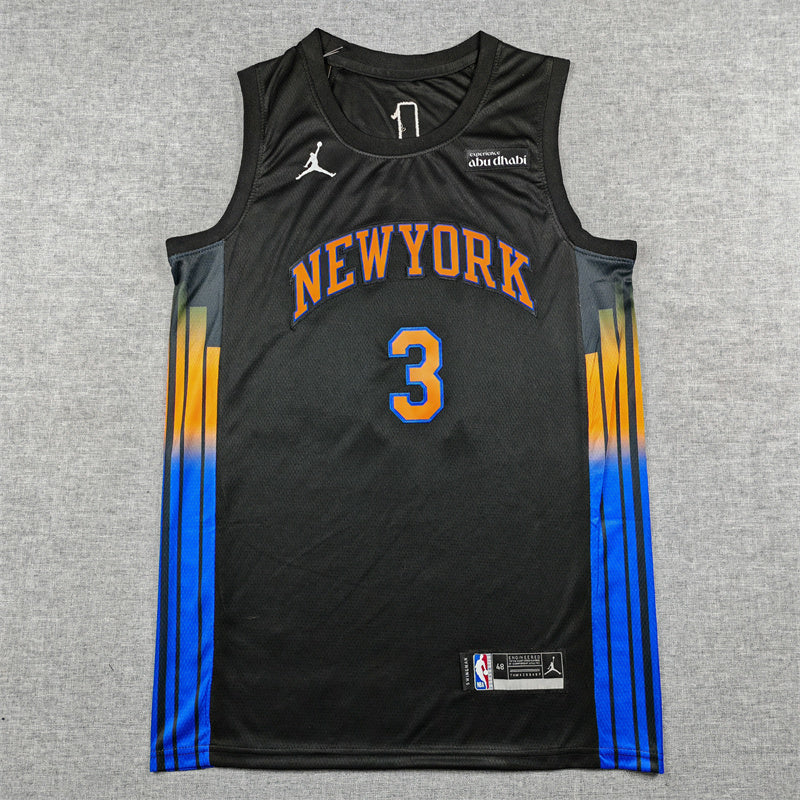 Men's New York Knicks Josh Hart Black Swingman Jersey - Statement Edition