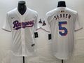 Men's Texas Rangers Corey Seager White 2024 Gold Collection Limited Player Jersey