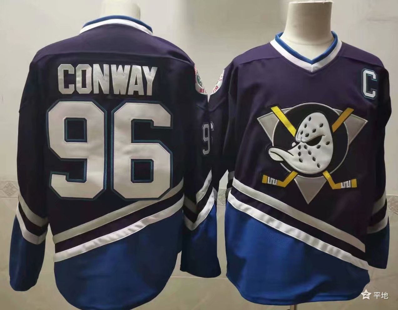 Men's Anaheim Ducks Charlie Conway Navy Breakaway Player Jersey