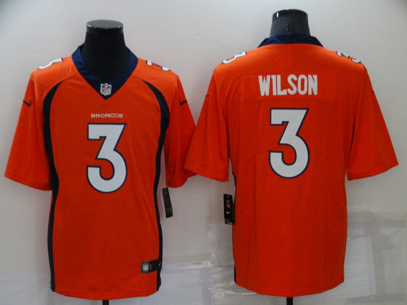 Men's Denver Broncos Russell Wilson Orange Game Jersey