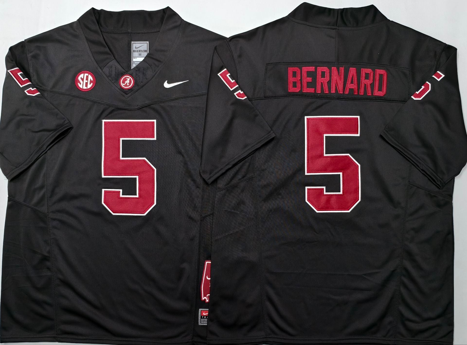 Men's Alabama Crimson Tide Germie Bernard Black Player Game Jersey