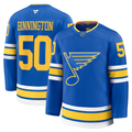 Men's St. Louis Blues Jordan Binnington Fanatics Blue Home Premium Player Jersey