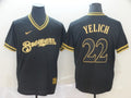 Men's Milwaukee Brewers Christian Yelich Black Player Jersey