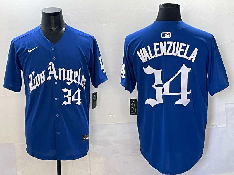 Men's Los Angeles Dodgers Fernando Valenzuela Royal Alternate Game Jersey