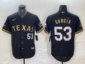 Men's Texas Rangers Adolis Garcia Black Replica Team Jersey