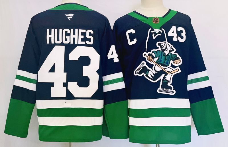 Men's Vancouver Canucks Quinn Hughes Fanatics Blue Player Game Jersey