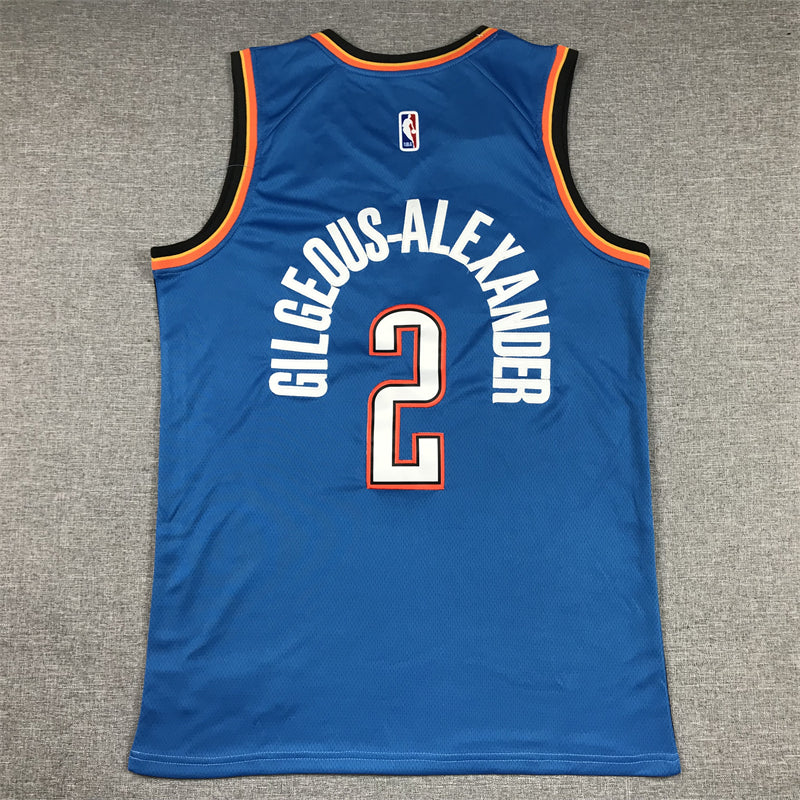 Men's Oklahoma City Thunder Shai Gilgeous-Alexander Blue 2022/23 Swingman Jersey - Icon Edition