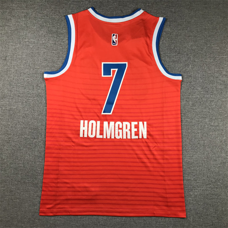 Men's Oklahoma City Thunder Chet Holmgren Orange 2022/23 Swingman Jersey - Statement Edition