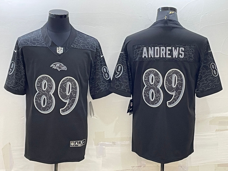 Men's Baltimore Ravens Mark Andrews Black RFLCTV Limited Jersey
