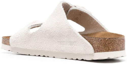 Birkenstock Arizona 1024516 Soft Footbed Suede Leather Narrow Fit Antique White Sandals