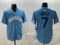 Men's Los Angeles Dodgers Blake Snell Light Blue Replica Player Jersey