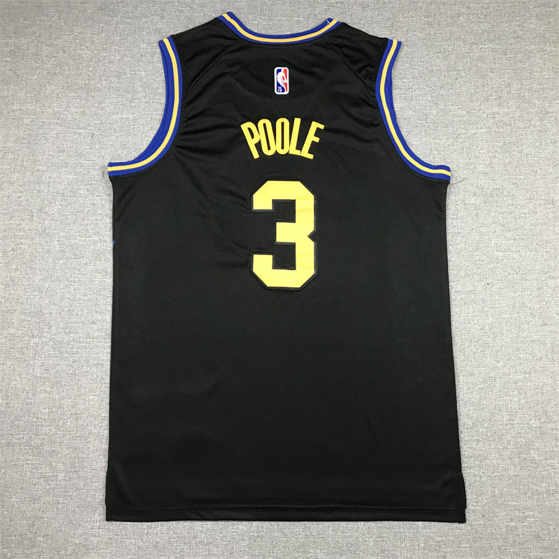 Men's Golden State Warriors Jordan Poole City Edition Black Classic Jersey