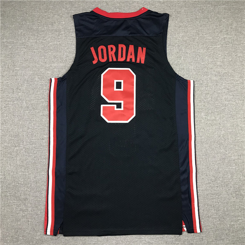 Men's Michael Jordan Navy Dri-fit Team USA Stitched Basketball Jersey