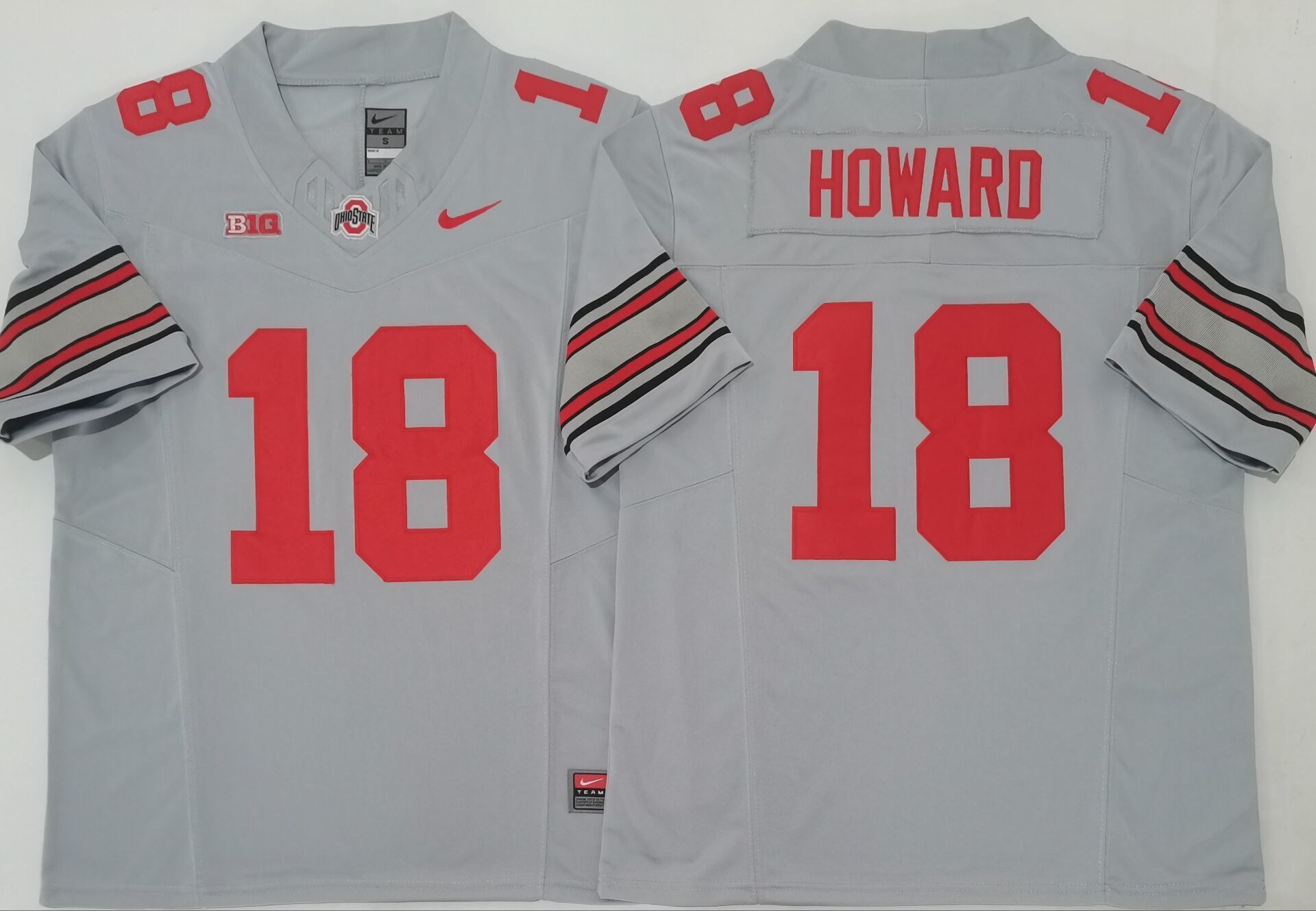 Men's Ohio State Buckeyes Will Howard Gray Player Game Jersey