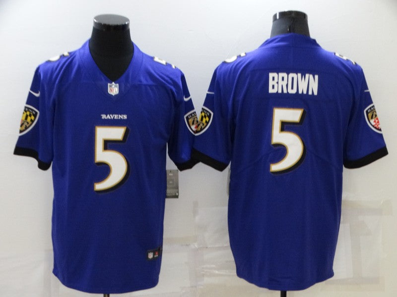 Men's Baltimore Ravens Marquise Brown Purple Game Jersey