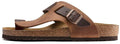 Birkenstock Leather CMFT Toe Loop Slide 1023111 Brown Regular Edition Sandals