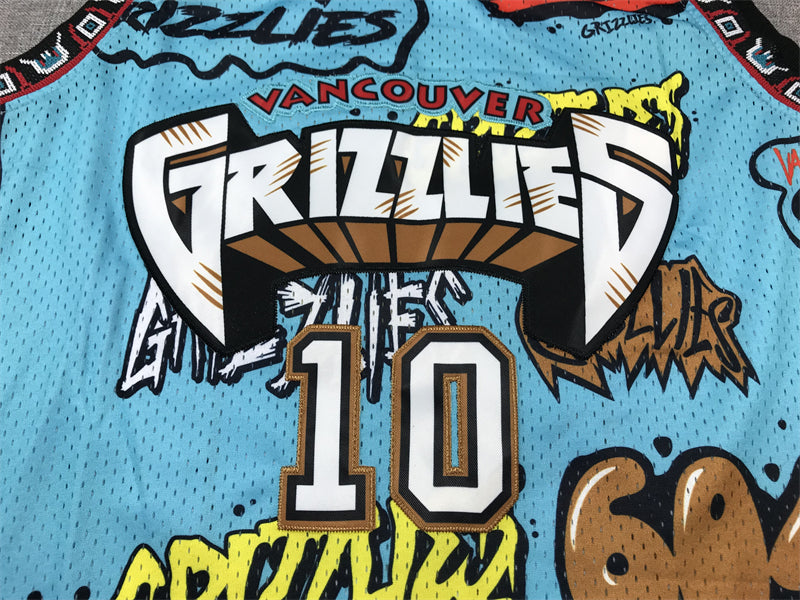 Men's Memphis Grizzlies Mike Bibby Blue Swingman Player Jersey - Graffiti Edition