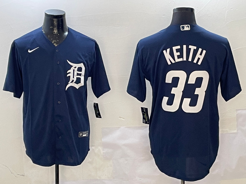 Men's Detroit Tigers Colt Keith Navy Replica Player Jersey
