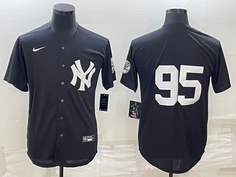 Men's New York Yankees Oswaldo Cabrera Black Replica Player Name Jersey
