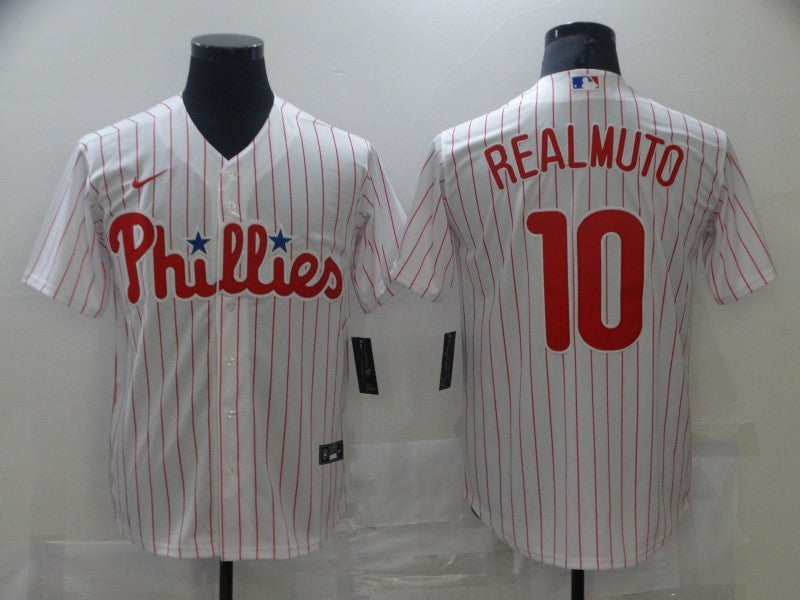 Men's Philadelphia Phillies J.T. Realmuto White Replica Baseball Jersey