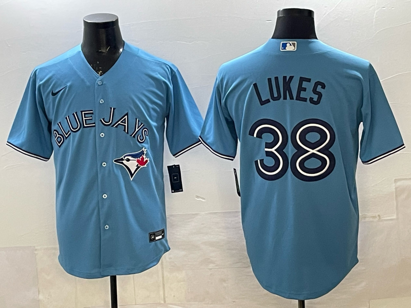 Men's Toronto Blue Jays Nathan Lukes Powder Blue Player Jersey