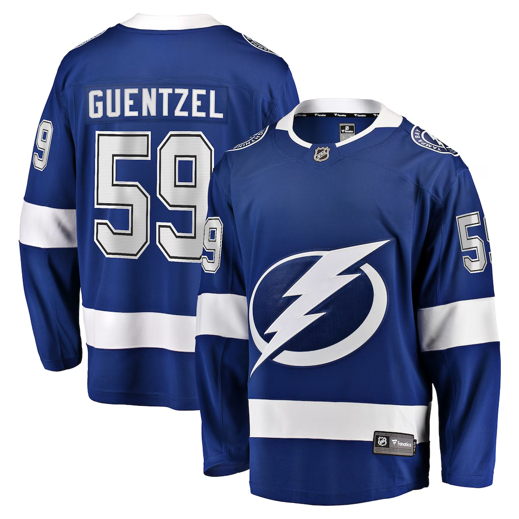 Men's Tampa Bay Lightning Jake Guentzel Fanatics Blue Premium Jersey