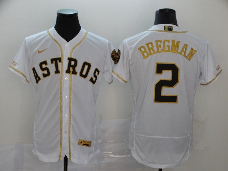 Men's Houston Astros Alex Bregman White Authentic Game Jersey