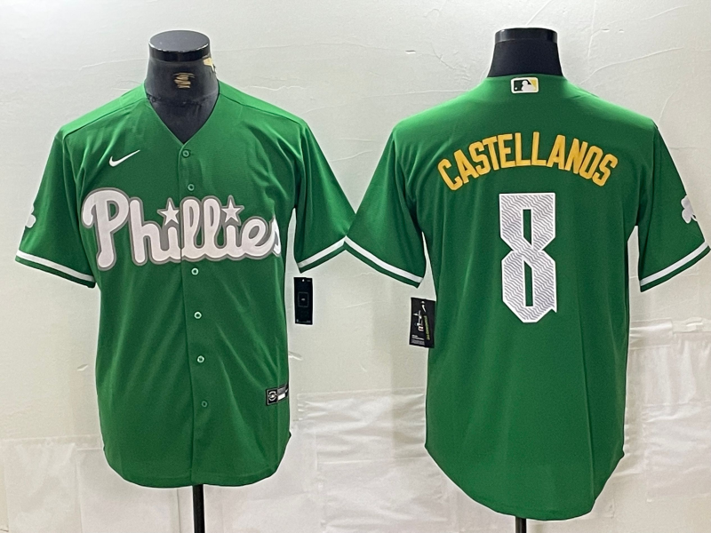 Men's Philadelphia Phillies Nick Castellanos Green Replica Player Jersey