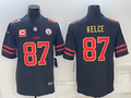 Men's Kansas City Chiefs Travis Kelce Black Team Game Jersey