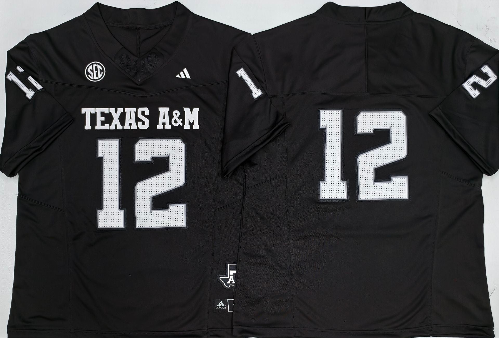 Men's Texas A&M Aggies Black Player Blank Jersey