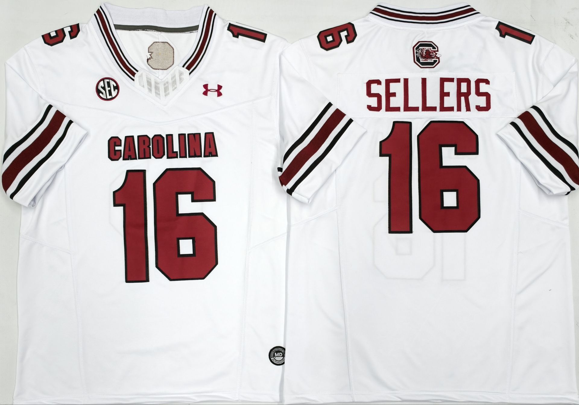 Men's South Carolina Gamecock LaNorris Sellers White Player Game Jersey