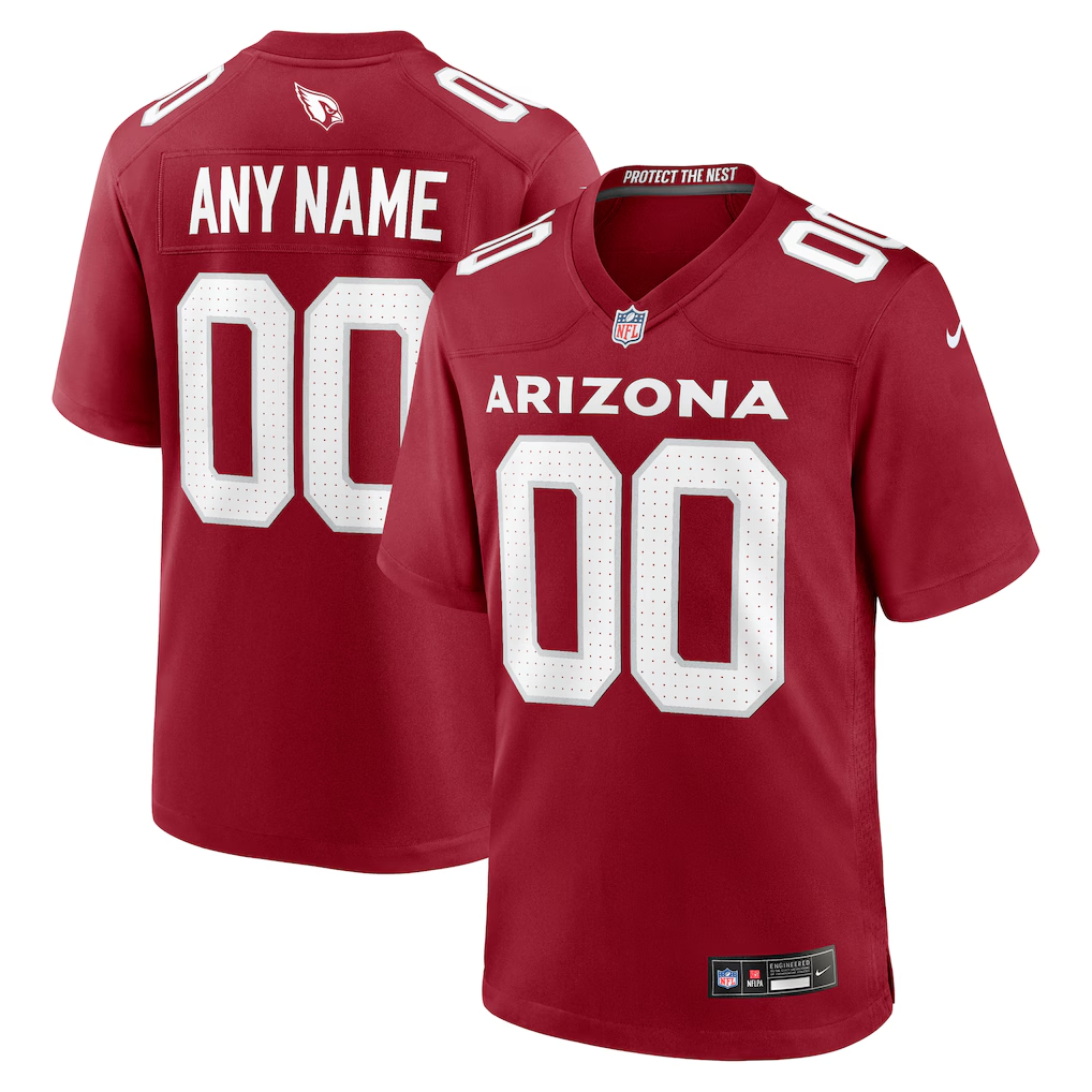 Men's Arizona Cardinals Cardinal Custom Game Jersey