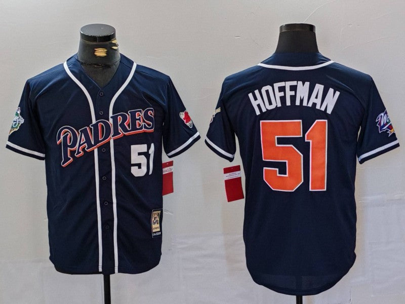 Men's San Diego Padres Trevor Hoffman Navy Replica Player Jersey