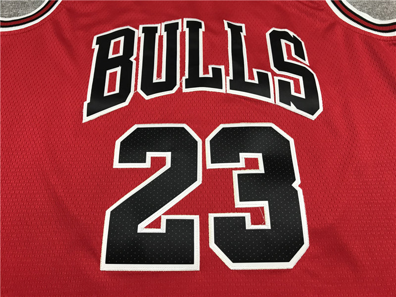 Men's Chicago Bulls Michael Jordan Red Fast Break Replica Player Jersey
